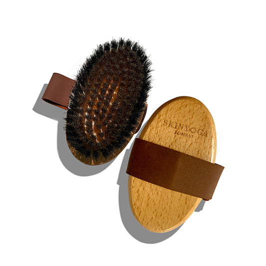 SkinYoga copper dry body brush for Ayurvedic garshana